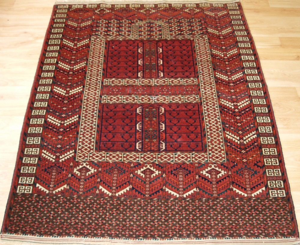 antique tekke turkmen ensi of classic design great colour circa 1900