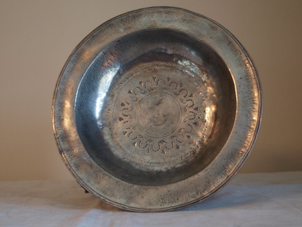 antique rare german pewter bowl sabastian friedrich landsberg circa 1680