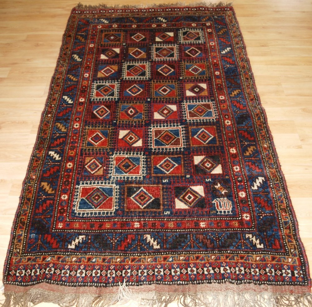 antique qashqai long rug very unususl design superb condition circa 190020