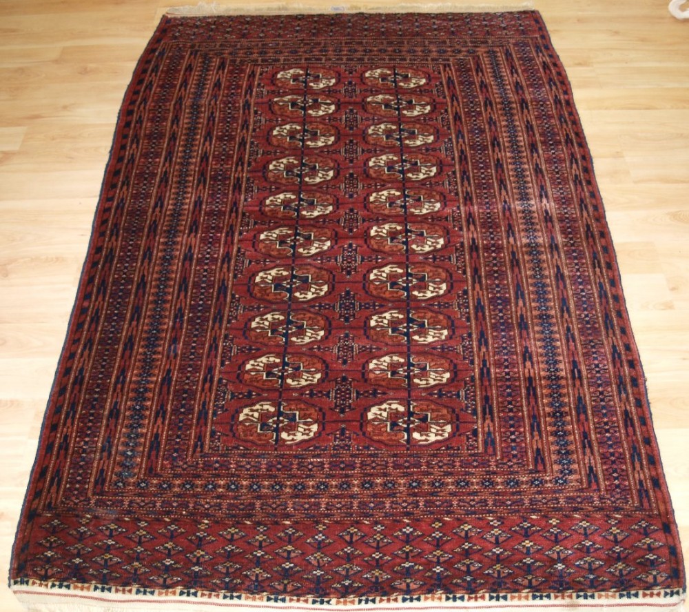 antique tekke turkmen 'dip khali' rug superb colour and condition circa 1900
