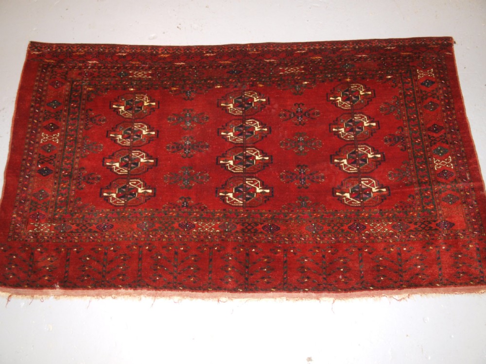 antique ersari turkmen 12 gul chuval of very large size circa 1900