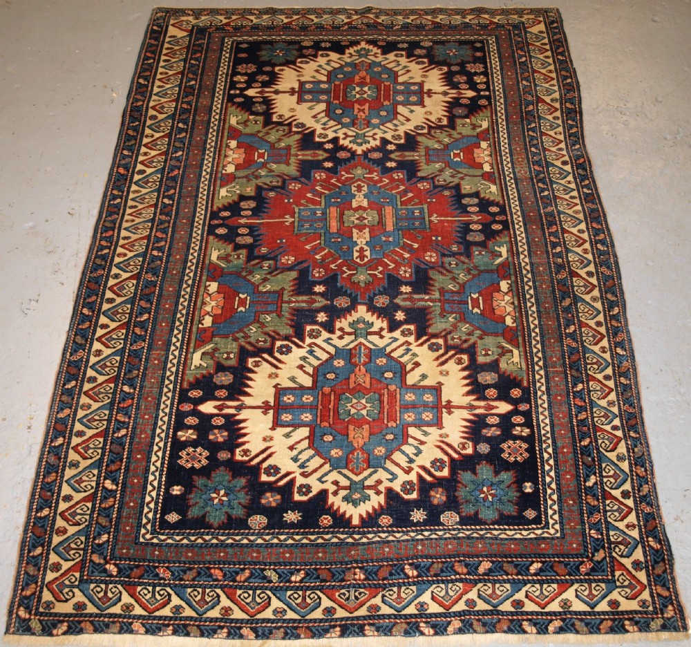 Zejwa Rugs Antique Caucasian Kuba Region Zejwa Village Rug, Superb Design, 4th ...