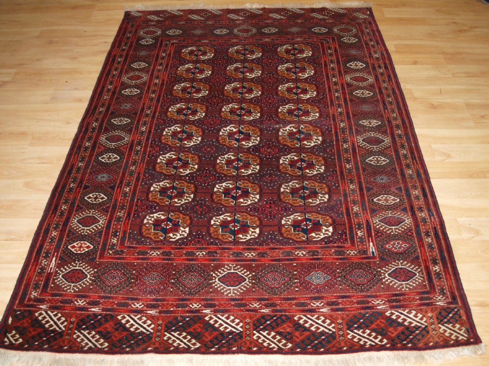 antique tekke turkmen rug good colour and condition circa 1900