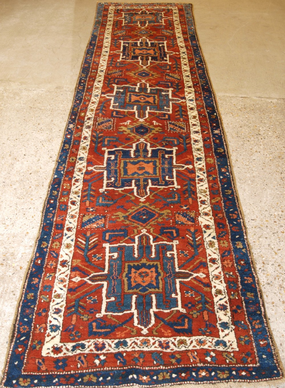antique karaja runner of traditional design great condition circa 1900