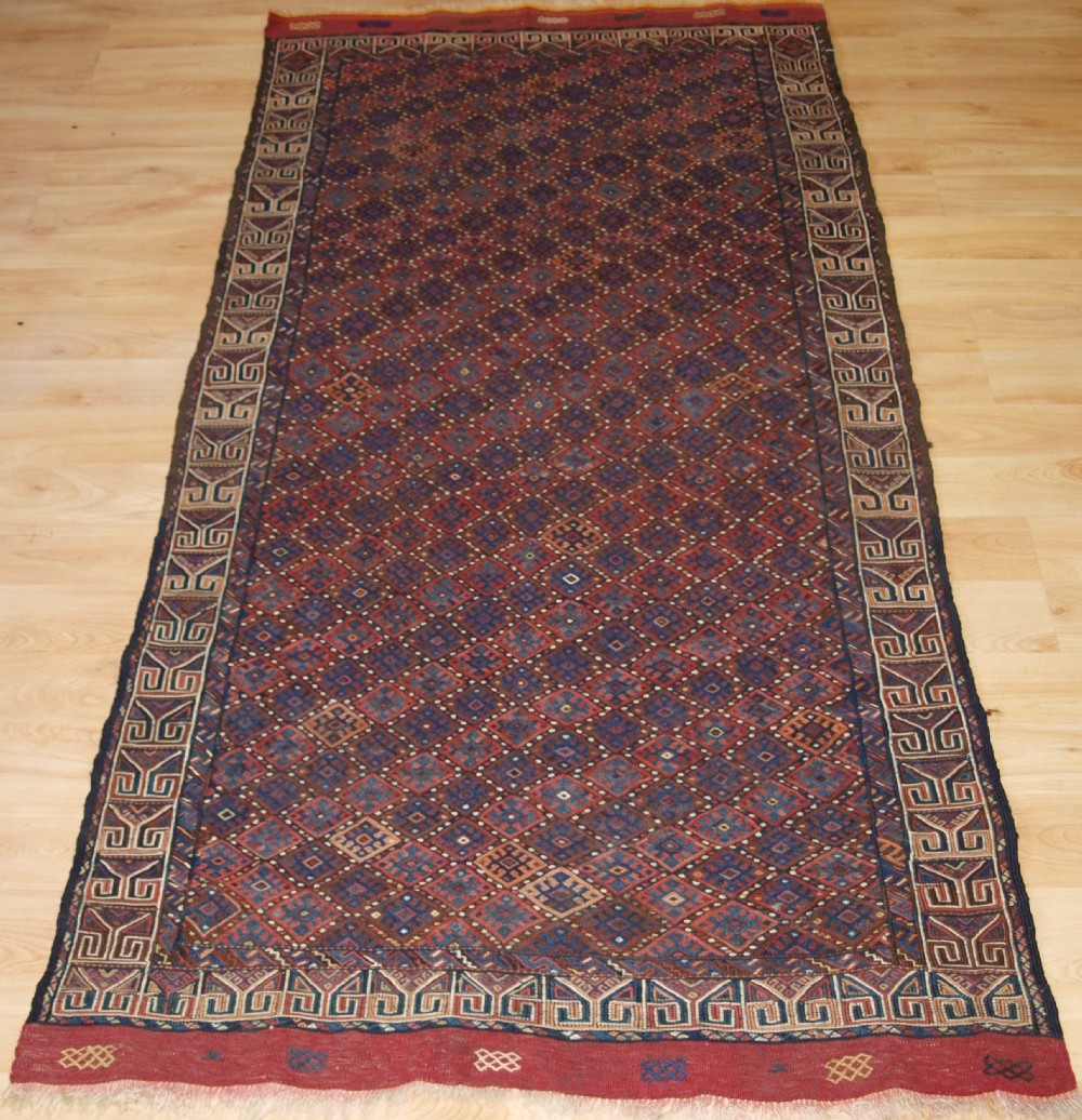 antique kurdish soumak kilim by the quchan kurds circa 1900