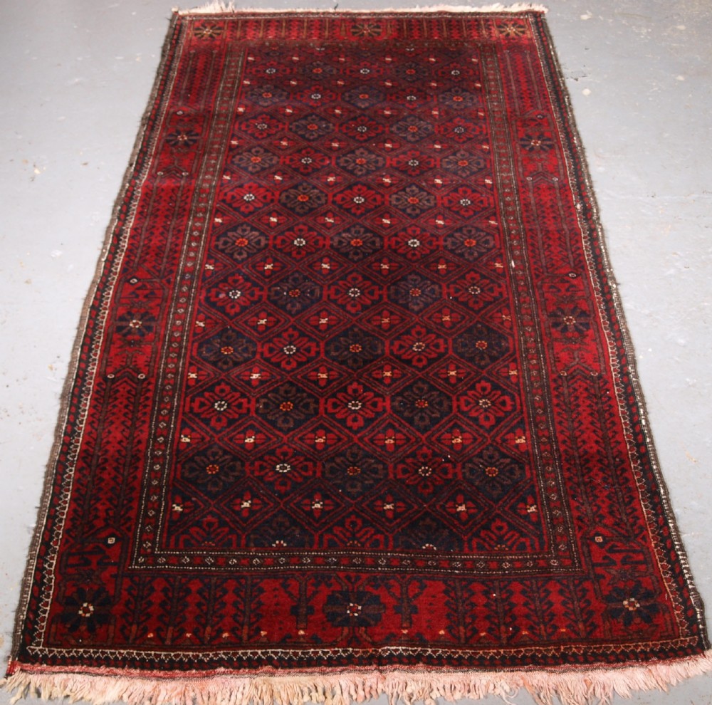 old afghan village rug with floral lattice design circa 192030