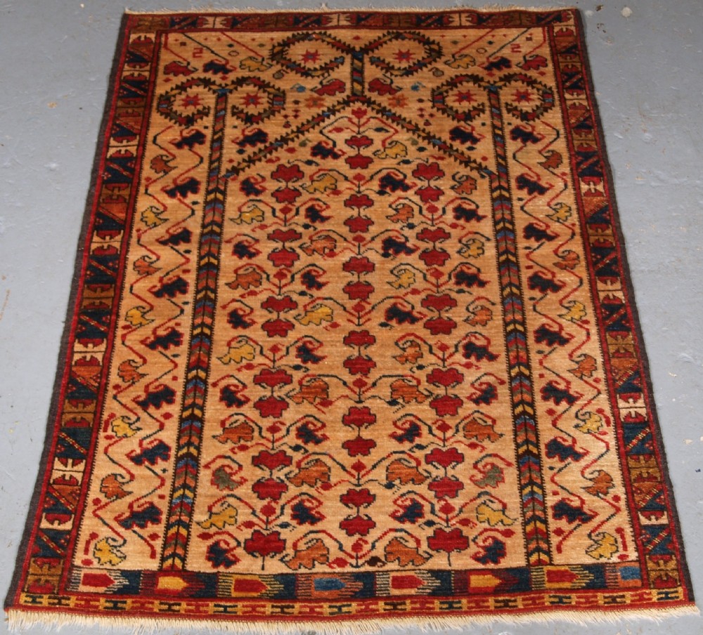 modern hand knotted afghan beshir turkmen prayer rug abt 10 years old