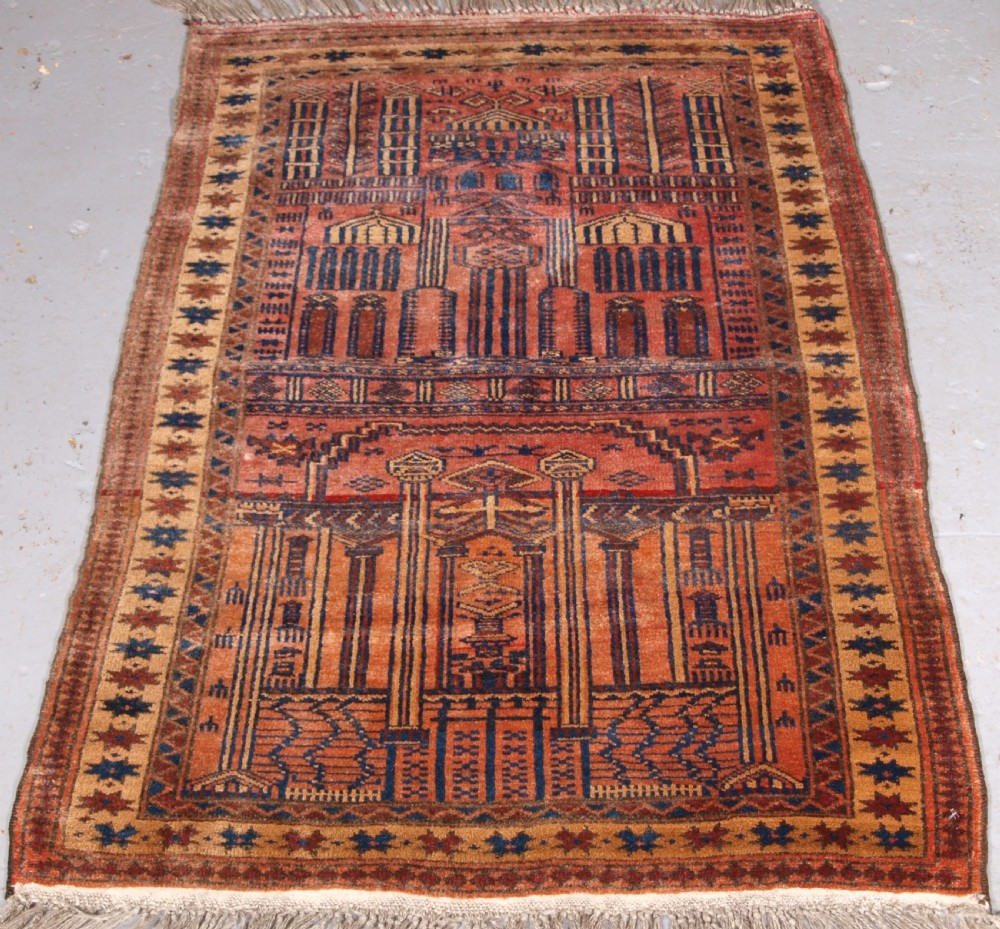 old afghan village prayer rug possibly kizil ayak circa 1920