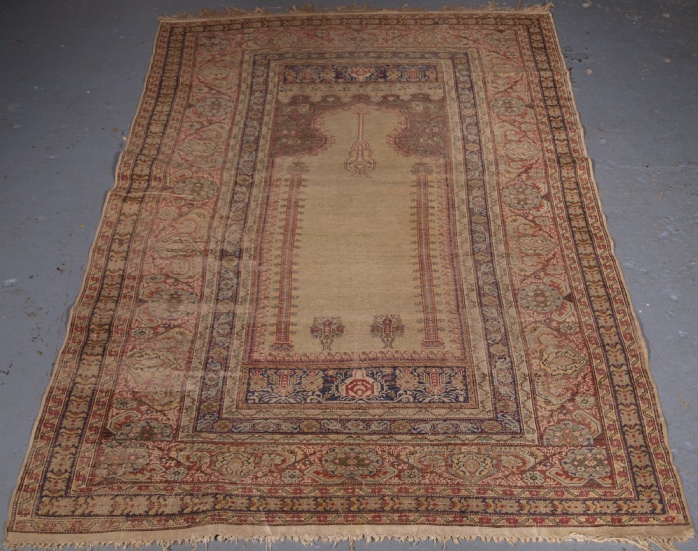 antique turkish ghiordes prayer rug classic design 2nd half 19th century