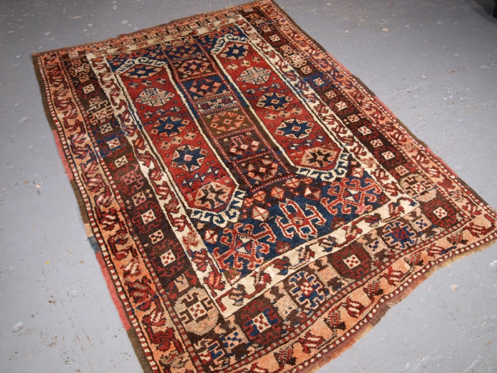 antique turkish bergama region karakecili rug rustic charm circa 1900