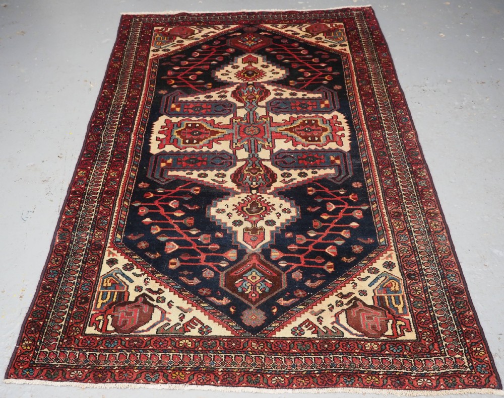antique kurdish village rug great design circa 190020