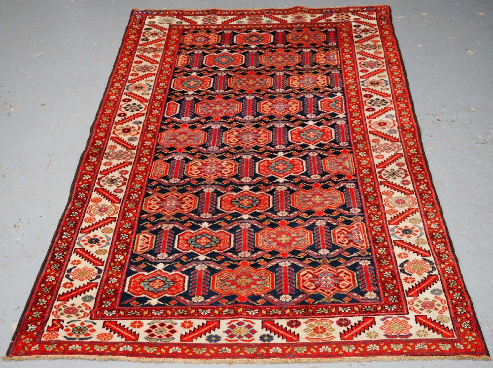antique malayer village rug with afshar style shield design circa 190010