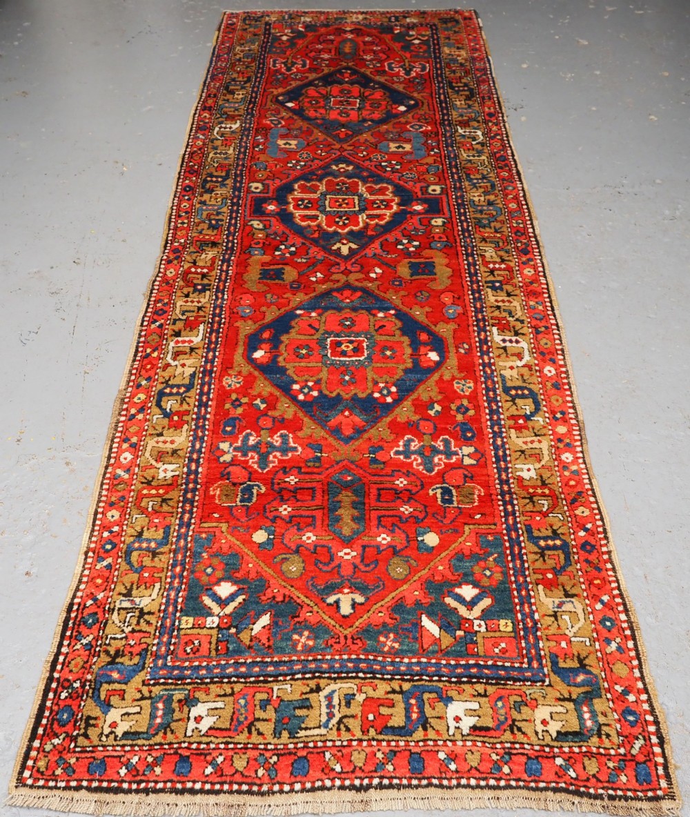 antique heriz runner outstanding condition circa 1920