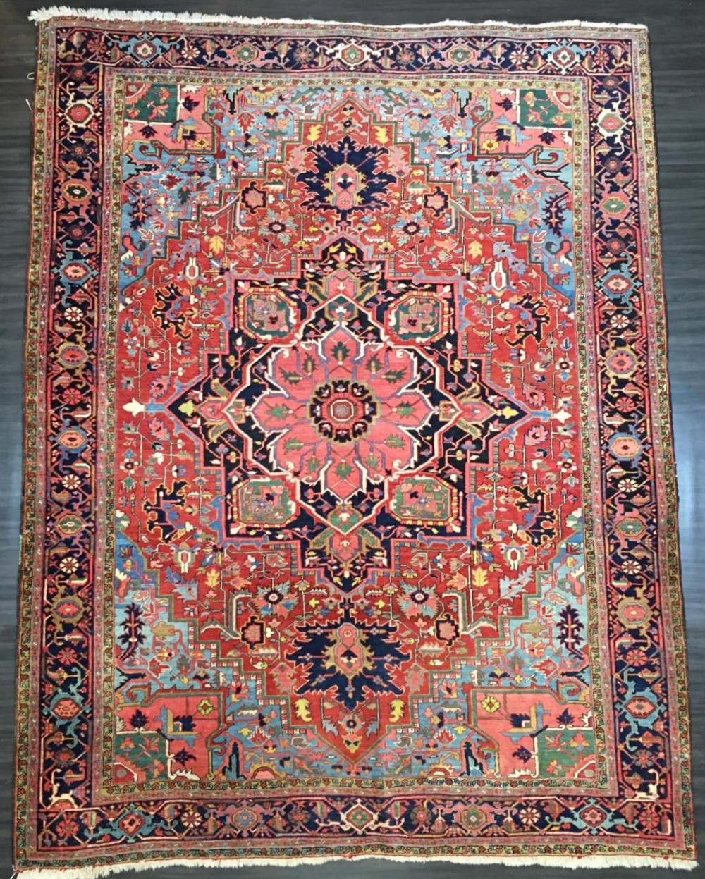 antique heriz carpet country house style great colour circa 1900