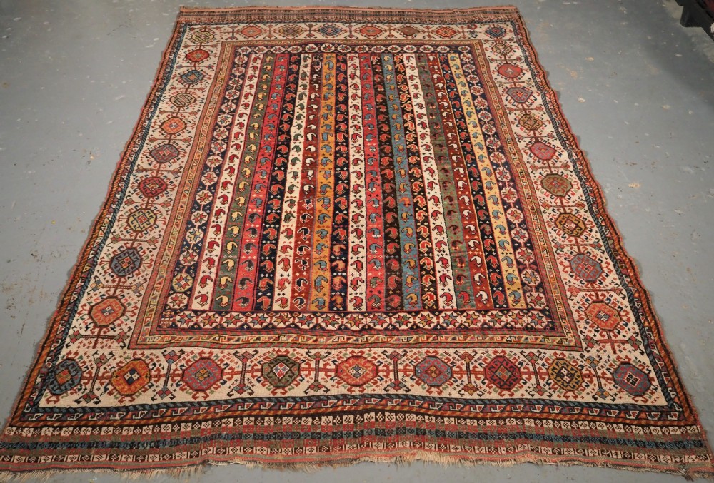 antique shekarlu qashqai of scarce striped design circa 1880