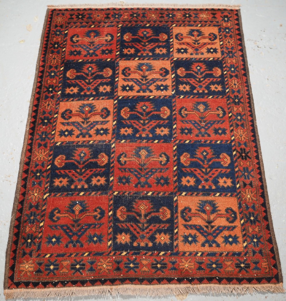 old afghan village rug ersari turkmen shrub design circa 192030