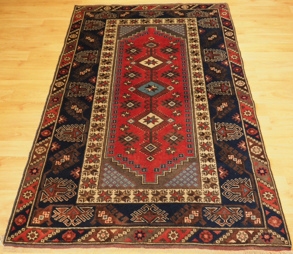 old turkish dosemealti village rug of traditional design circa 1960