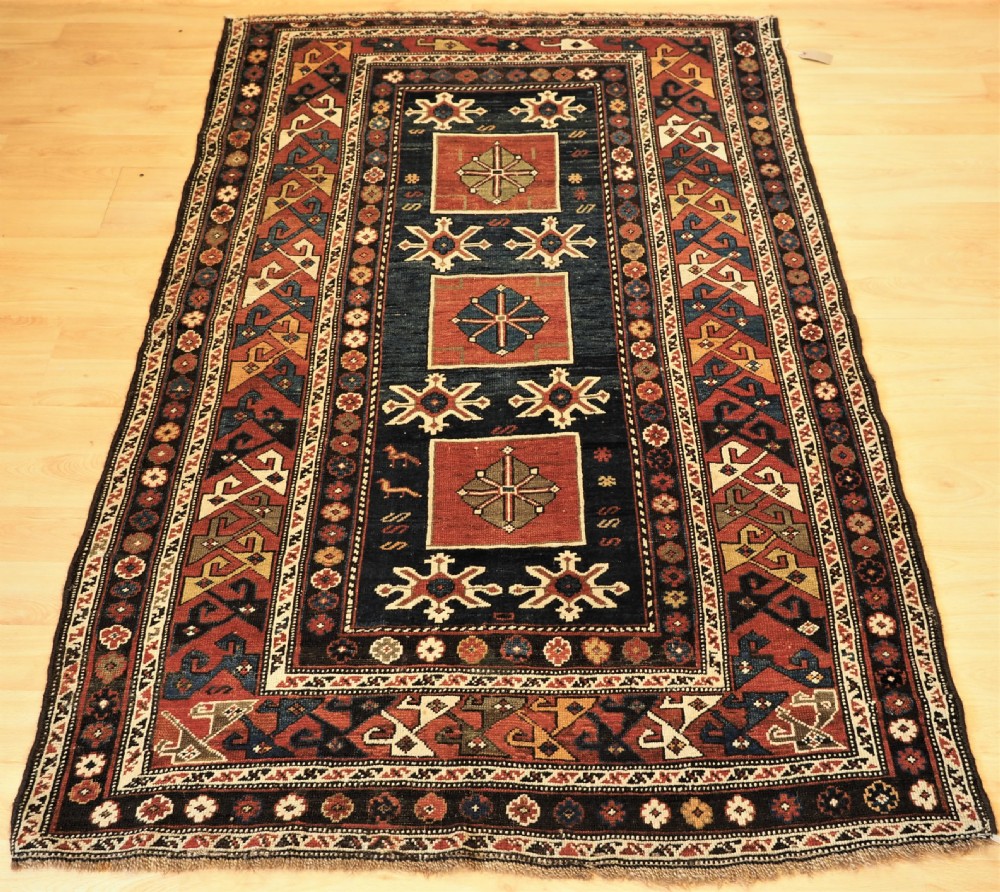antique caucasian kuba region karagashli rug circa 1900