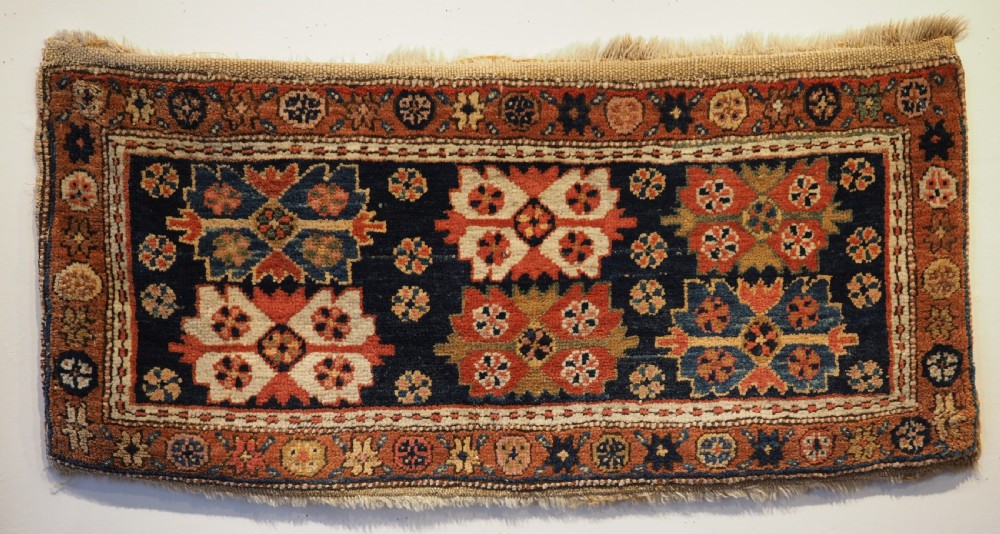 antique heriz region piled mafrash bag panel circa 1900