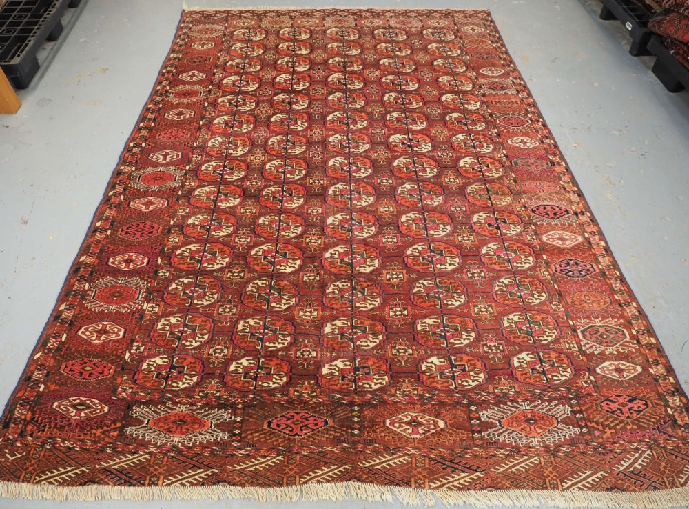 antique tekke turkmen main carpet of small size circa 1900