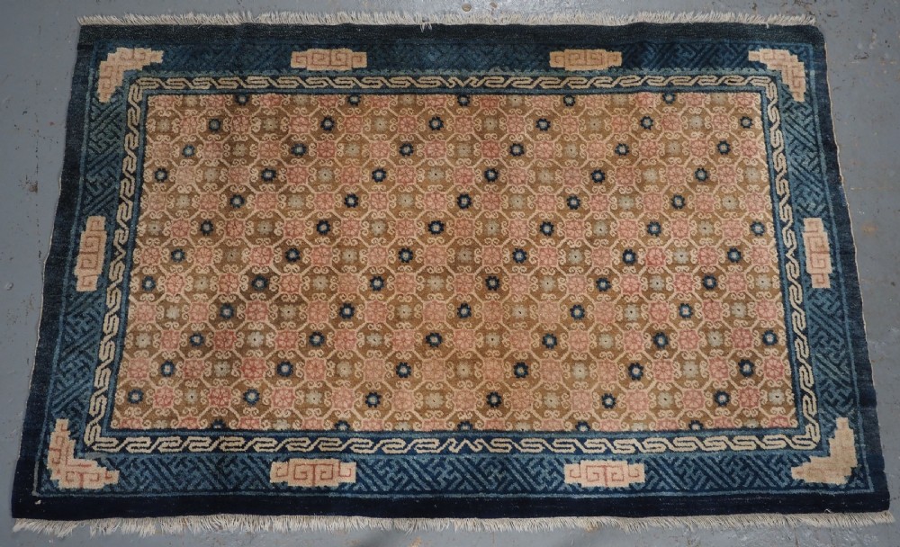 antique chinese peking rug soft colours great condition circa 1900