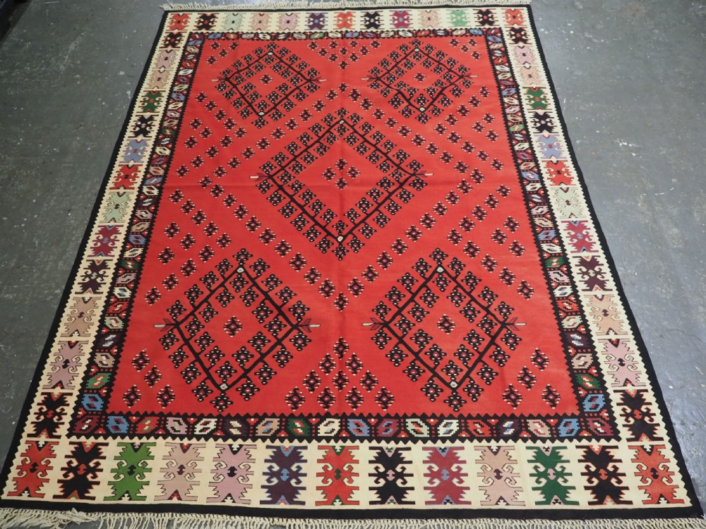 antique pirot sarkoy kilim of classic design excellent condition circa 1920