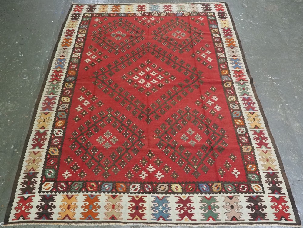 antique pirot sarkoy kilim of classic design excellent condition circa 1920
