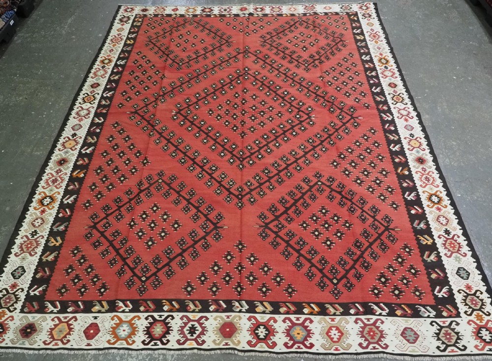 antique pirot sarkoy kilim of classic design large room size circa 1920