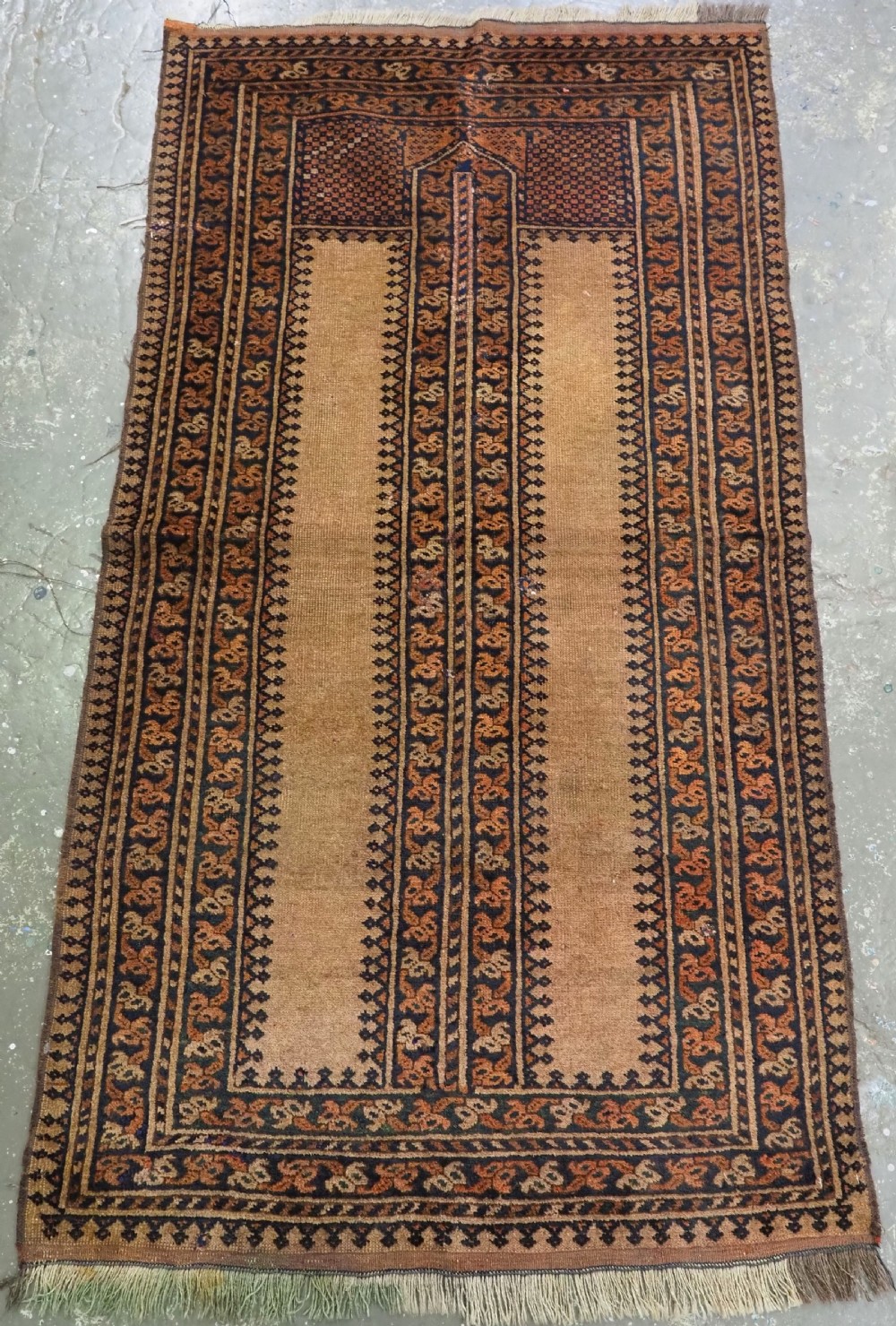 antique afghan kizil ayak prayer rug circa 1920