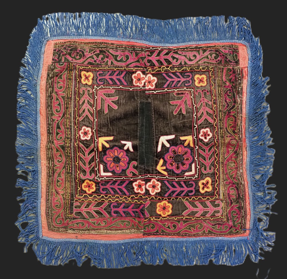 antique uzbek lakai tribe ilgich dowry embroidery for wall hanging circa 1900