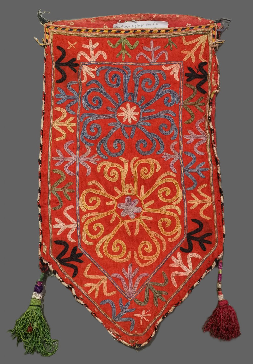 antique uzbek lakai tribe uut kap ilgich double faced central asia circa 1900
